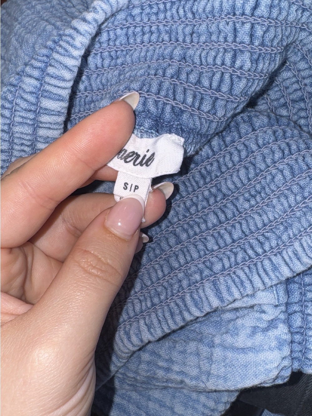 aerie Light Blue Wide-Leg Split-Side Pants - Picture 4 of 4